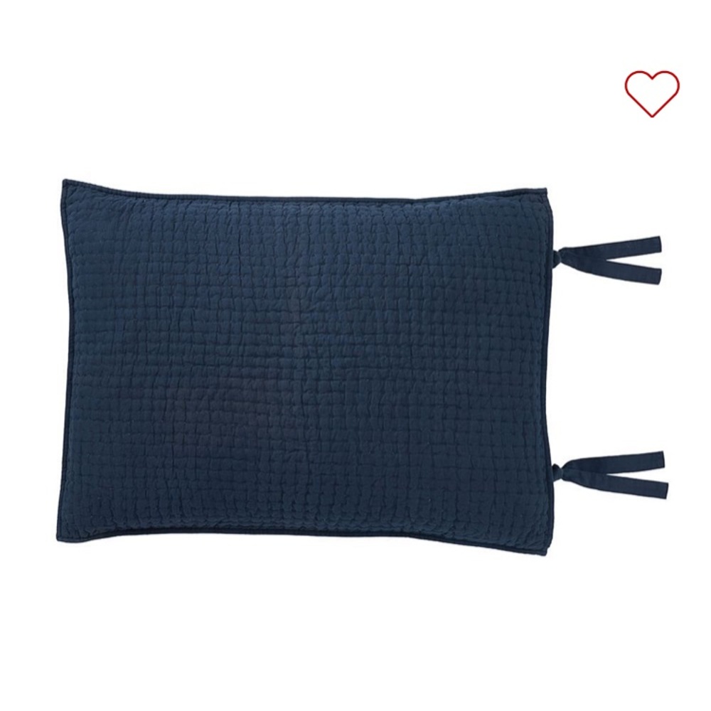 NWT PotteryBarn Handcrafted Cotton/Linen Quilted Sham